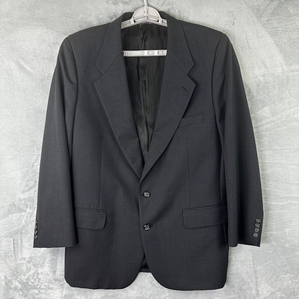 burberrys suit blazer mens‎ dark charcoal gray (44 measured)